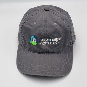 Carhartt Grey Cotton Adjustable Hat With Farm & Forest Protection Logo
